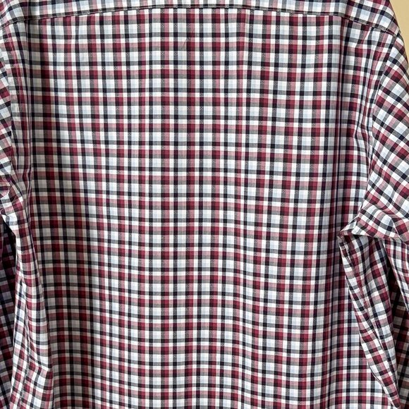 Thomas Dean Men's 100% Cotton Long Sleeve Casual Checkered Button Down Shirt - Picture 3 of 5
